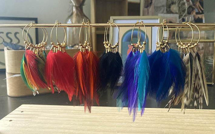 boucle d'oreille créole
créole boucle créole plume
bijoux plumes