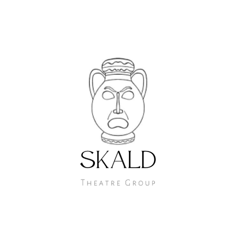 skald theatre group logo black and white