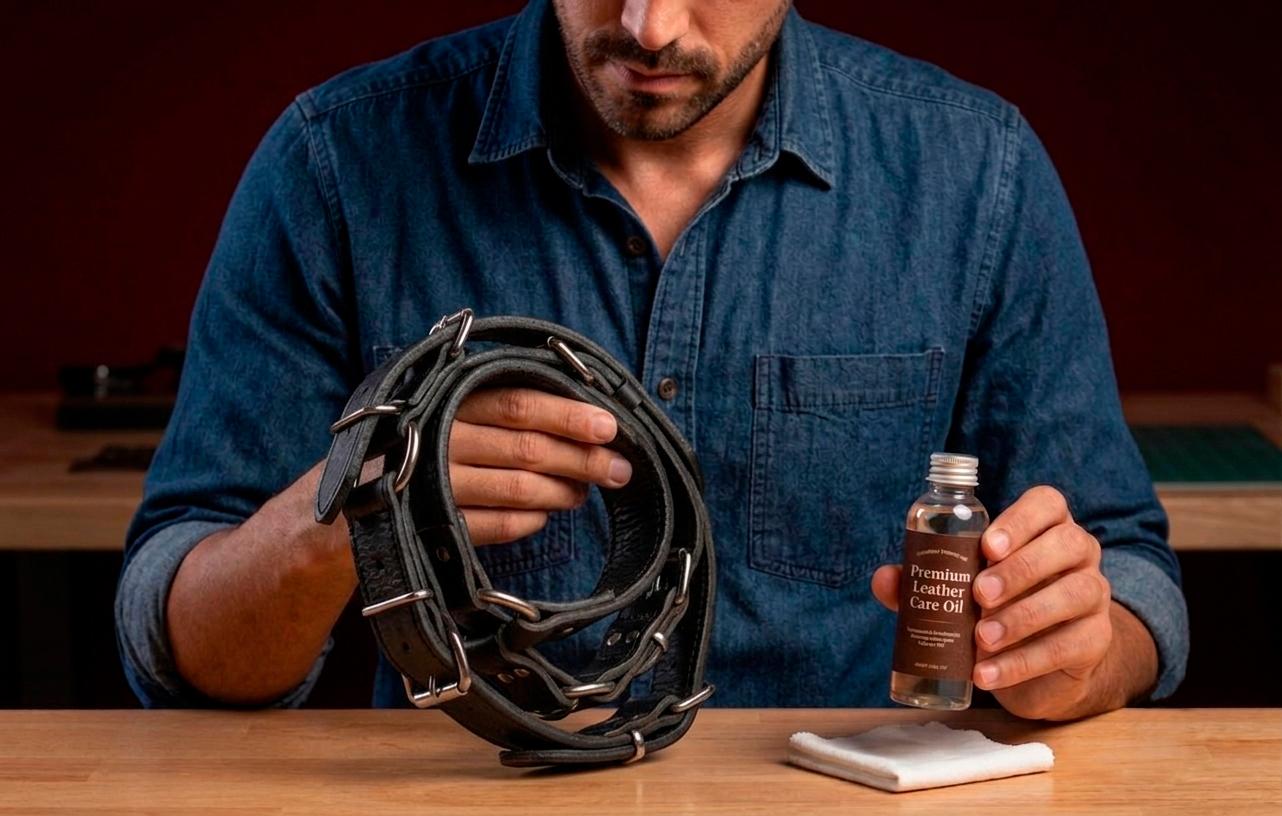Richtig Leder pflegen: In unserem Ratgeber erfährst du, wie du deine BDSM-Accessoires aus Echtleder reinigst, geschmeidig hältst und optimal schützt