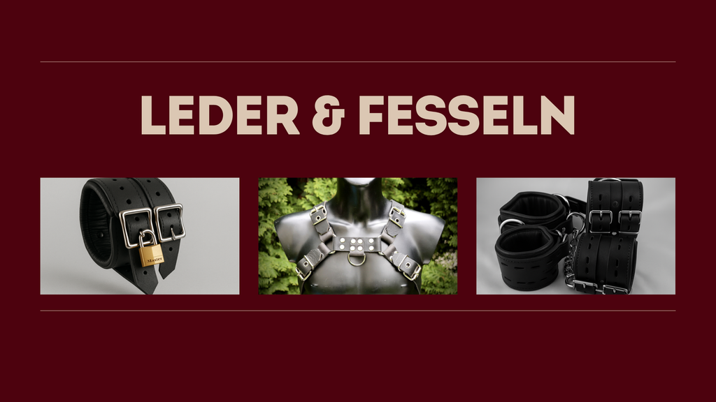Professionelle BDSM-Accessoires aus Echtleder: Handschellen, Halsbänder und Hänge-Fesselsysteme
