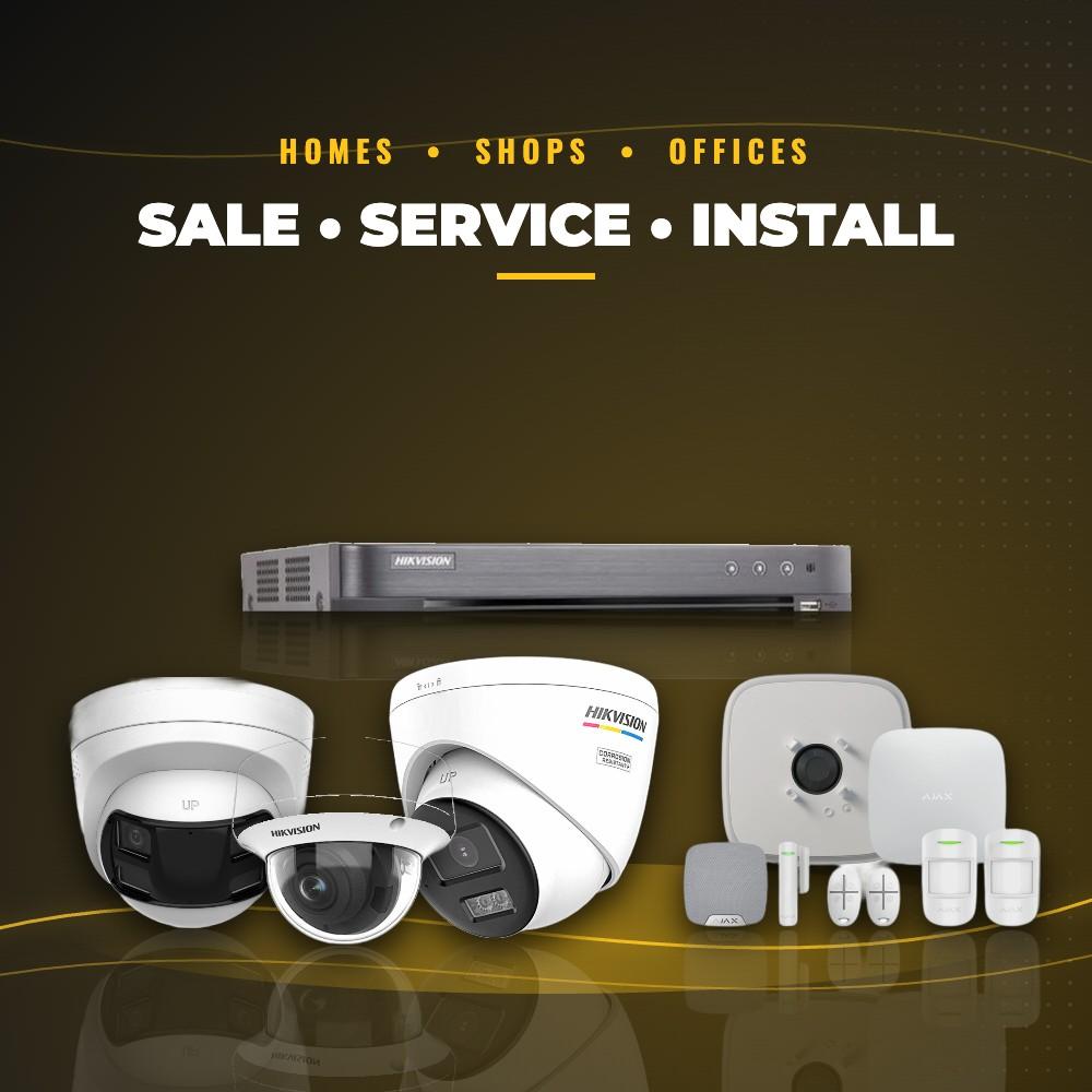 CCTV cameras, recorder and alarm kit - sale, service and installation