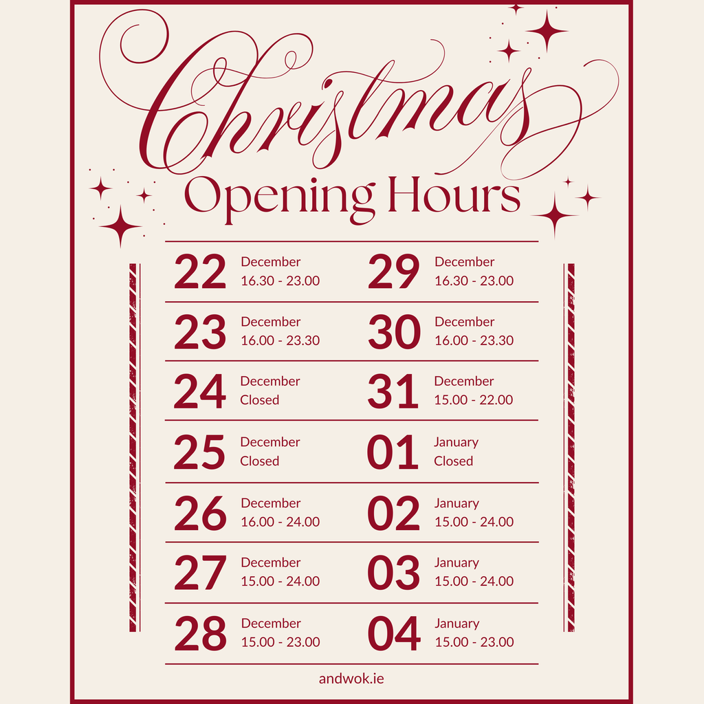 And Wok Christmas opening hours