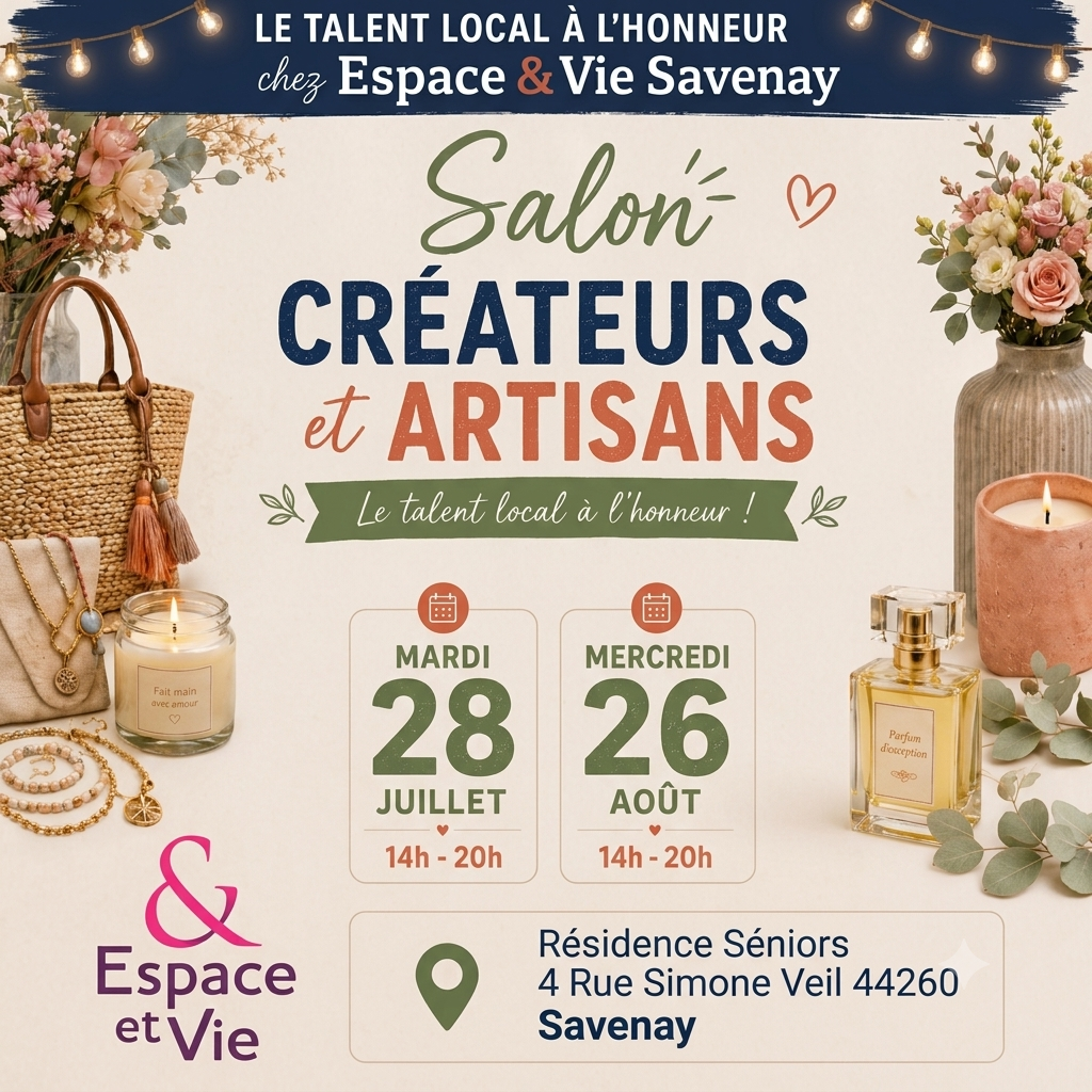 marché artisanal dans les halles de Saint-Nazaire du 3 au 5 juillet 2026 de 9h à 14h