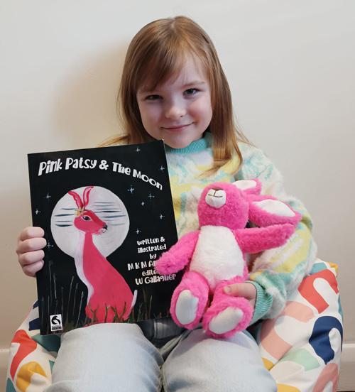 pink patsy and the moon fan and pink patsy teddy hare