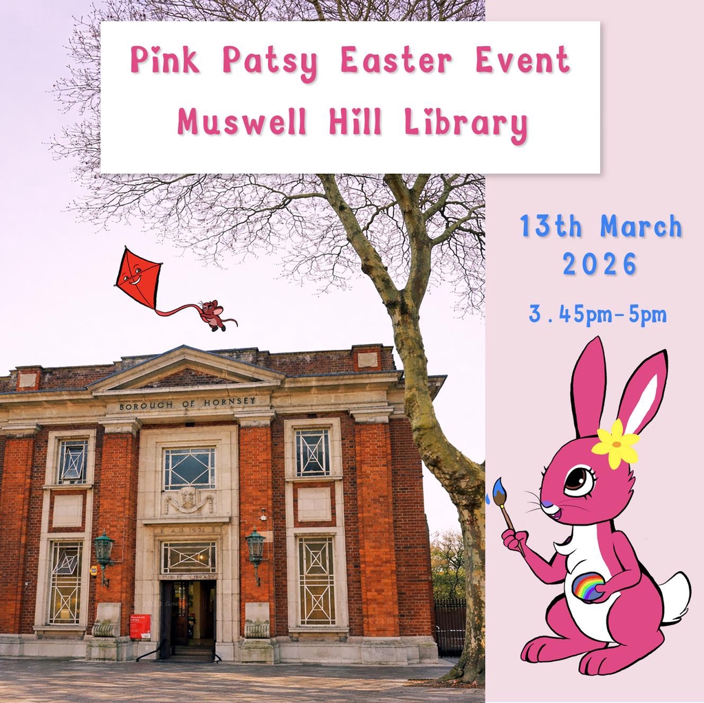 pink patsy easter event in muswell hill library