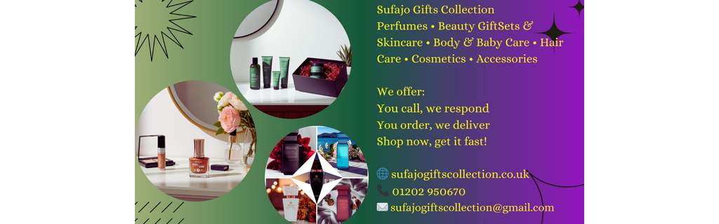 Luxury Beauty, Skincare, Haircare & Lifestyle Products | Sufajo Gifts Collection

Explore Sufajo Gifts Collection – your destination for luxury made accessible. Discover premium fragrances, skincare, haircare, makeup, home essentials, pet care, personal care, and kids’ accessories curated for quality and style. Shop online today!
