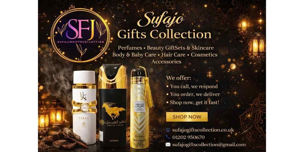 Luxury Beauty, Skincare, Haircare & Lifestyle Products | Sufajo Gifts Collection

Explore Sufajo Gifts Collection – your destination for luxury made accessible. Discover premium fragrances, skincare, haircare, makeup, home essentials, pet care, personal care, and kids’ accessories curated for quality and style. Shop online today!
