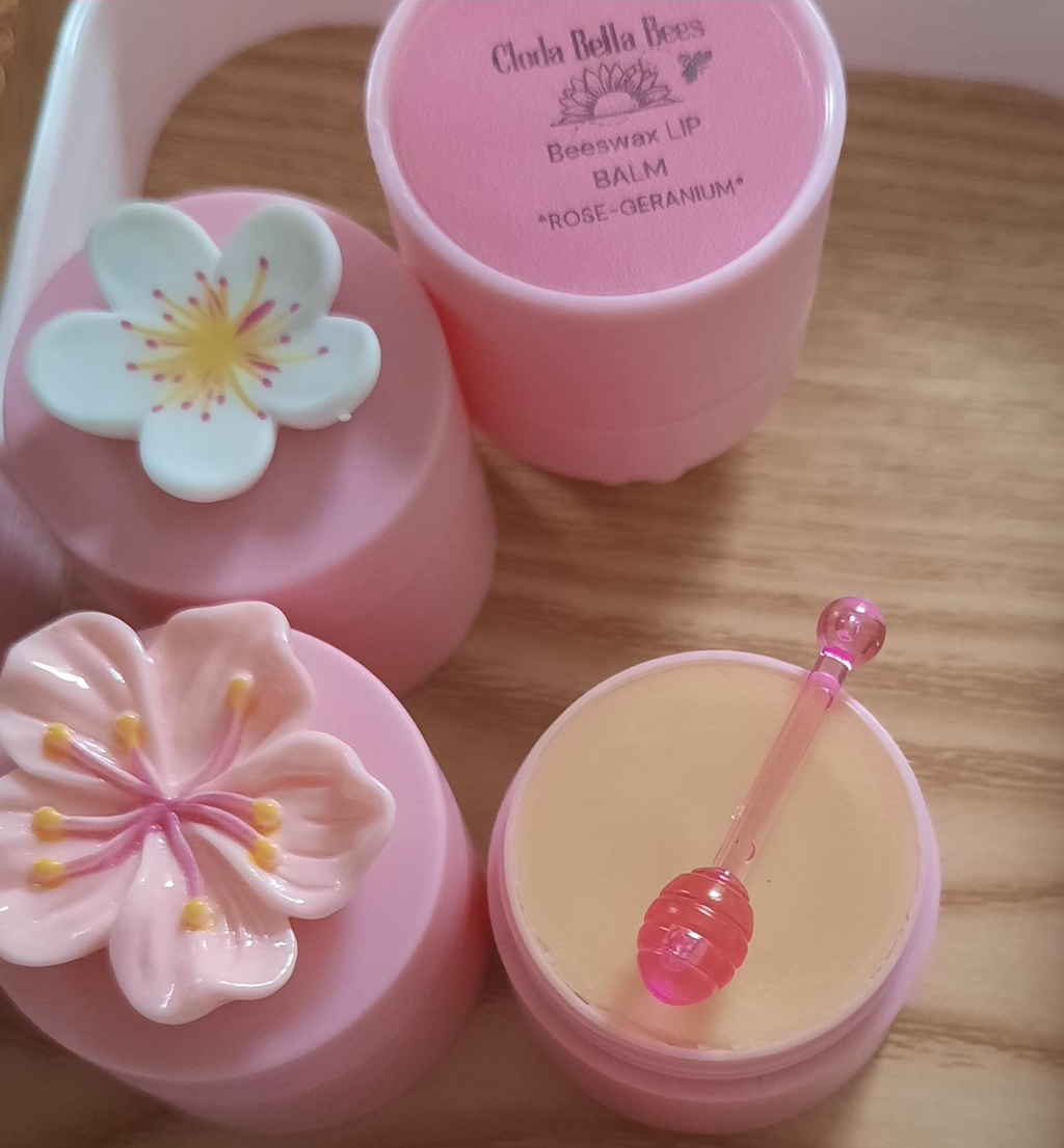 Cloda Bella Bees - Beeswax Lip Balm FAIRY Pots with a Magical Lip Wand