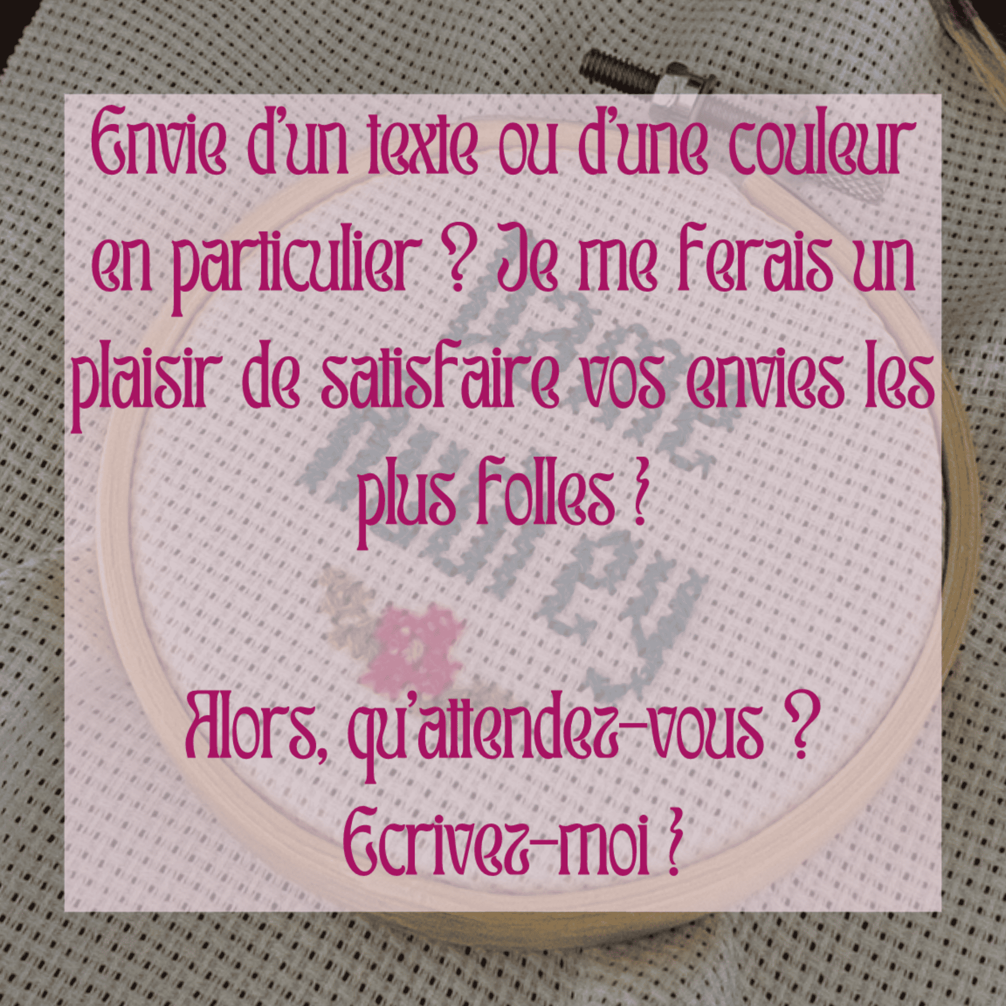 Commande personnalisée Dame Audrey
