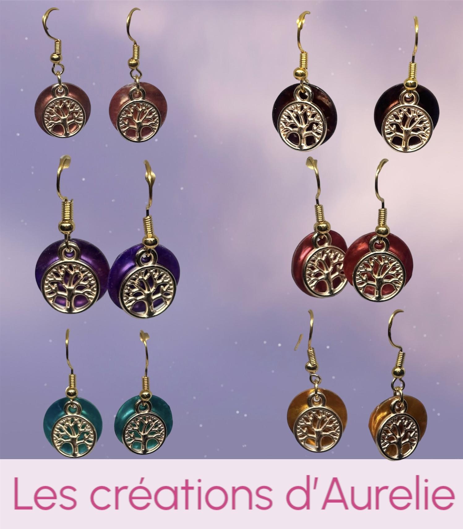 Boucles d'oreille arbre vie