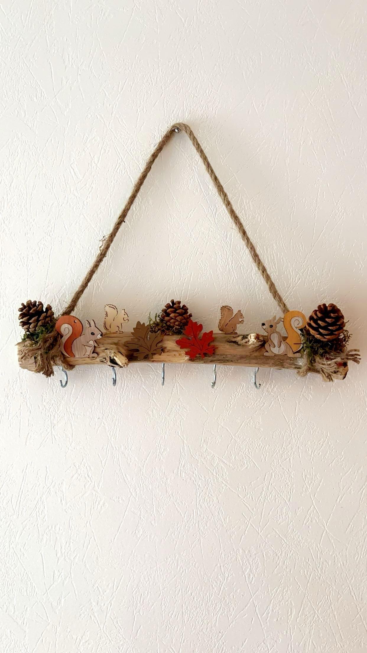 Support Crochets Bois Flotté