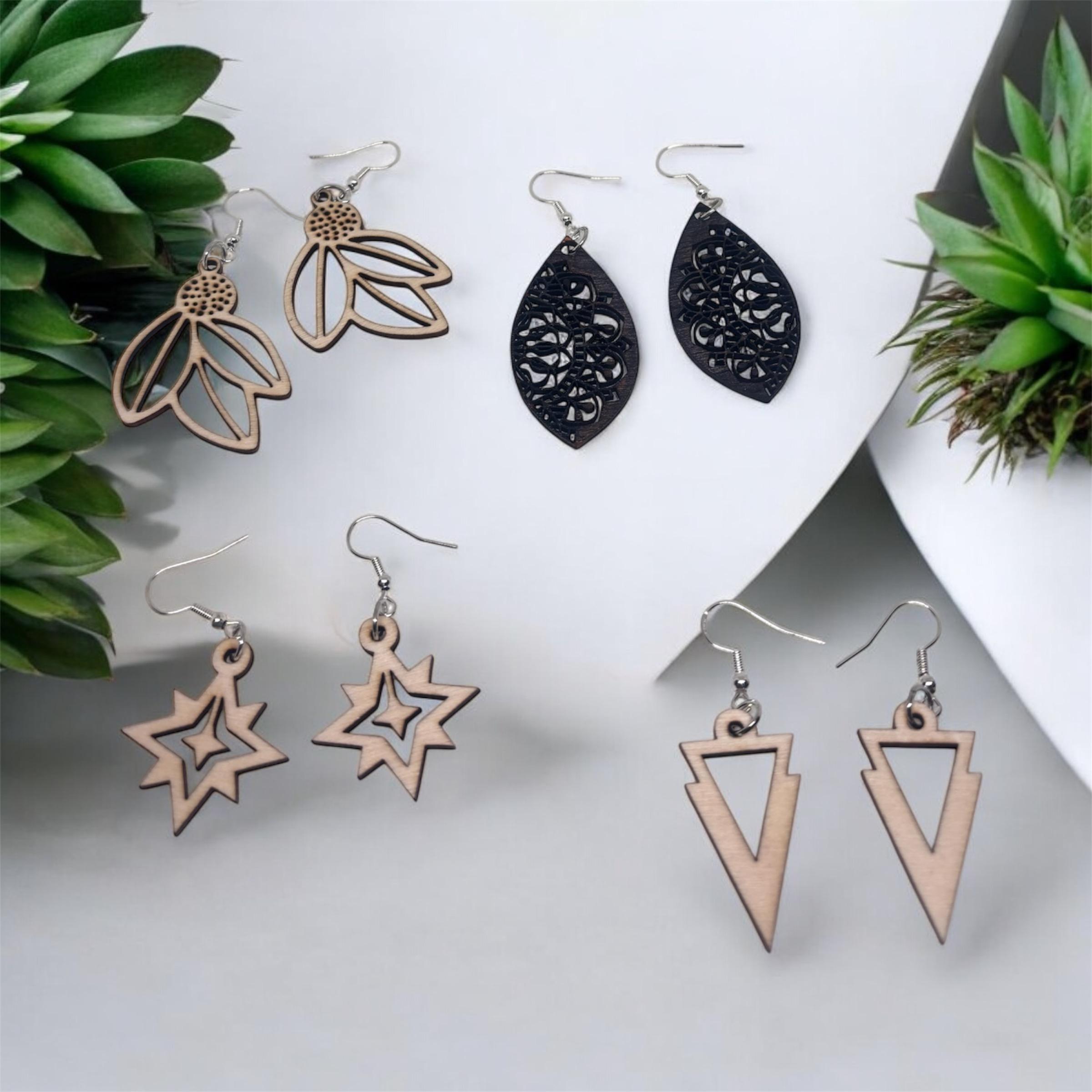 Boucles d'oreilles bois