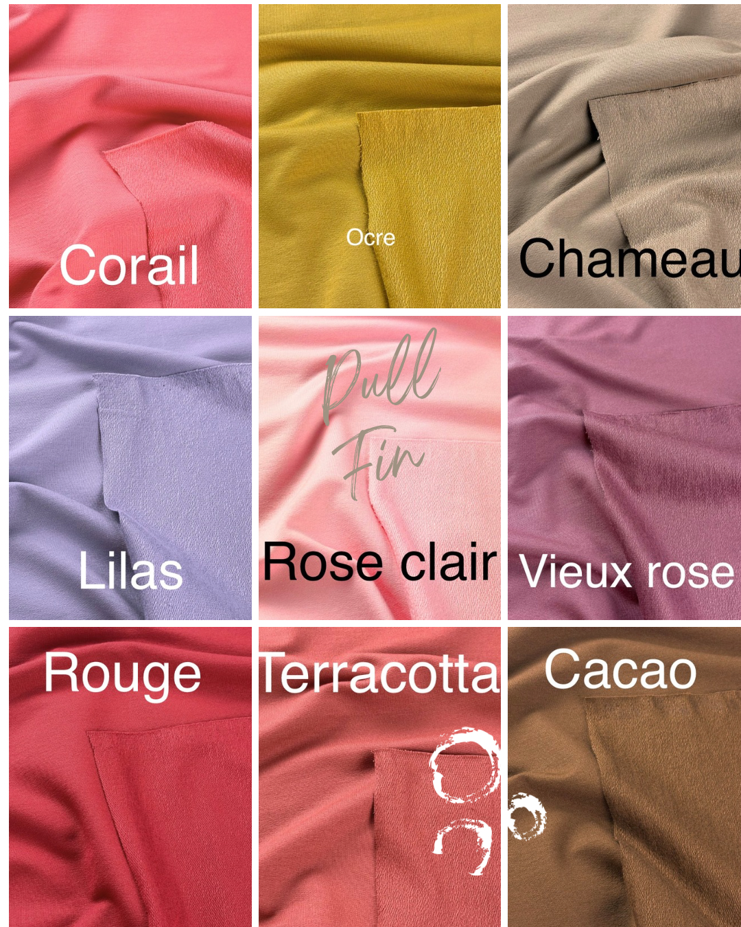 Tissu pull fin