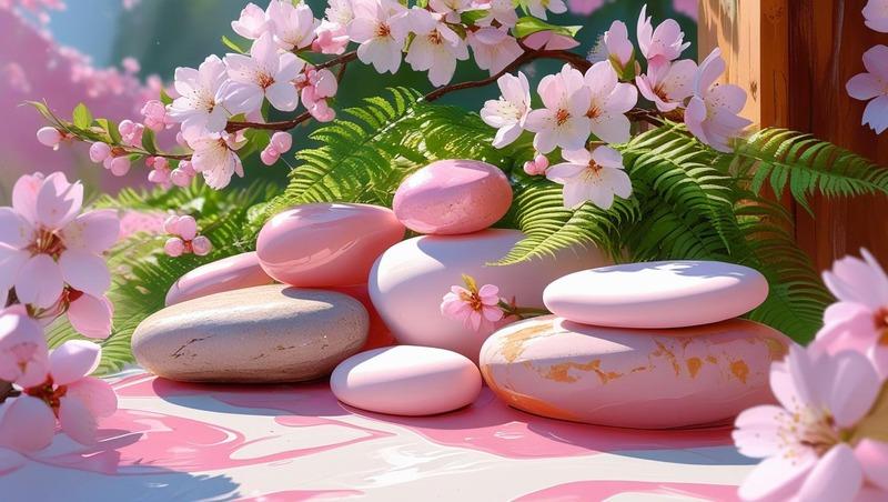 pierres roses : amour et sérénité