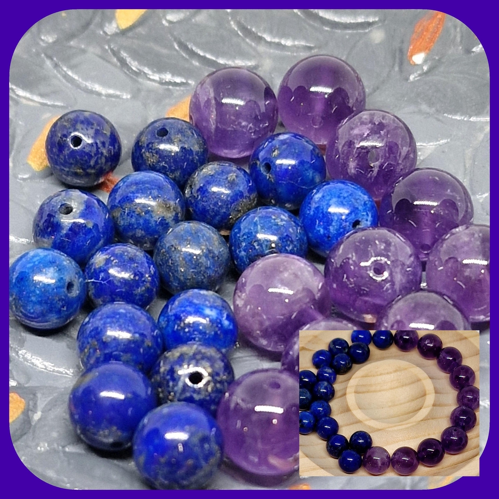 Lapis lazuli et Améthyste