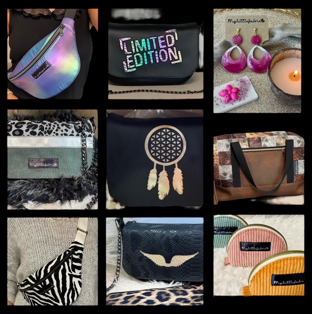 Je suis Ingrid et c'est dans mon atelier installé à Villaz, en Haute-Savoie, que je confectionne à la main chacune de mes créations : sacs, accessoires, bijoux...

Production artisanale oblige, mes créations sont soit des pièces uniques, soit des productions en toutes petites séries.

Je suis perfectionniste et rigoureuse car votre satisfaction est ma priorité !

Les délais de confection peuvent varier selon les modèles, vos personnalisations, les commandes en cours et mon stock de matières premières, mais je mets toute mon énergie pour vous garantir une livraison rapide ! 

Vous ne trouvez pas votre bonheur sur la boutique ? 