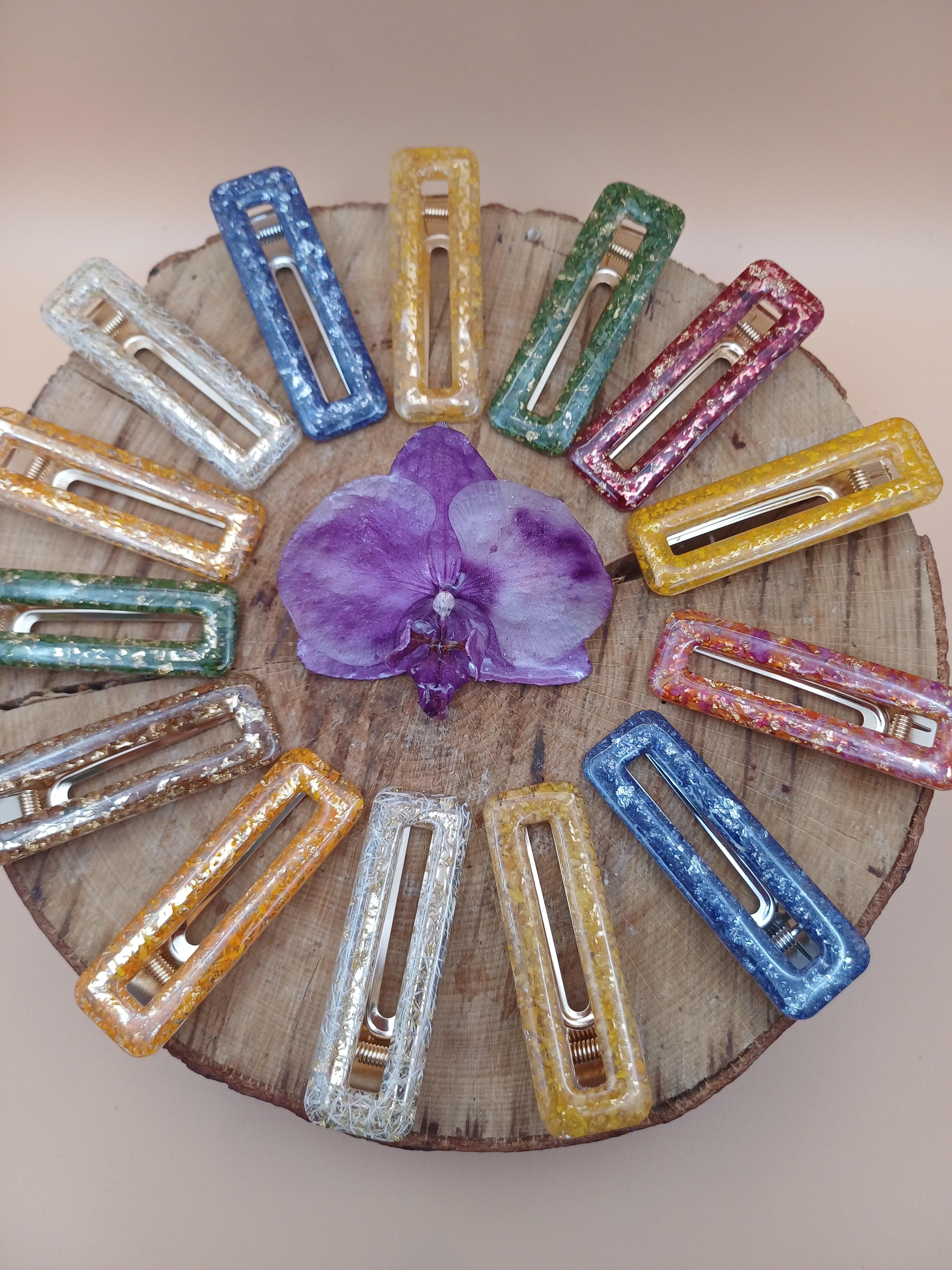 Barrettes éclats floraux