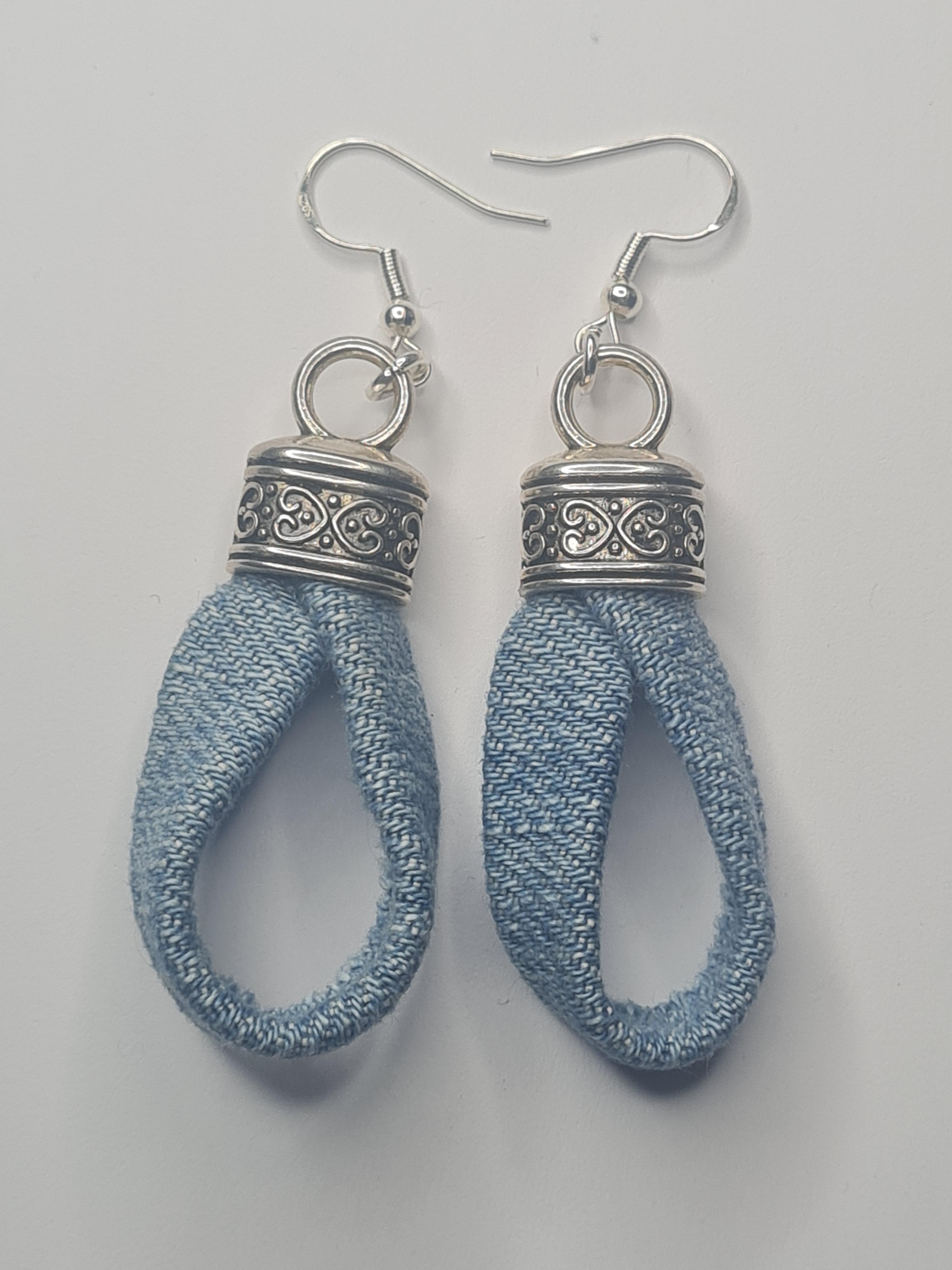 Boucles d'oreilles en jean