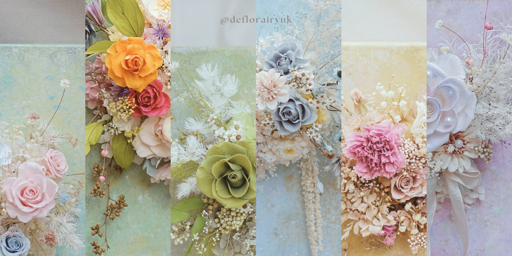Handcrafted 3D flower canvas blends real flowers with textured artistry.