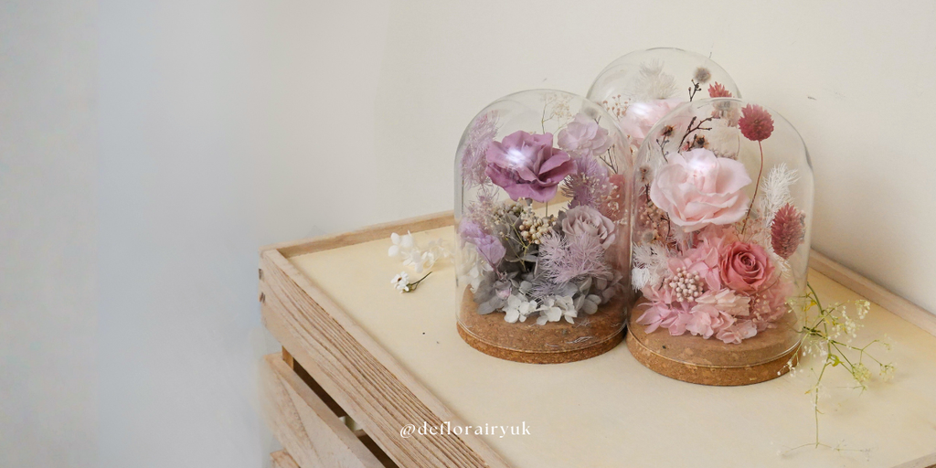Explore Our "No watering. No wilting. Just lasting beauty." Preserved flower domes  