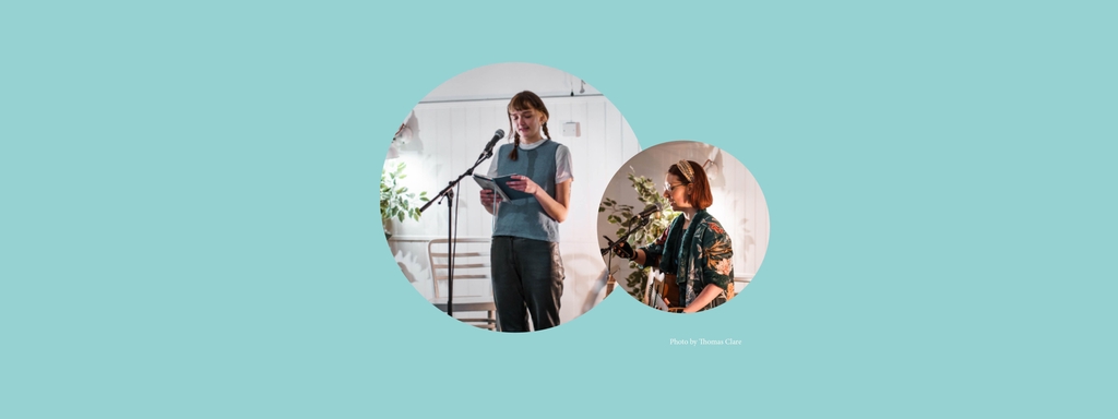 Photo by Thomas Clare | In Other Words Poetry Night | 2 performers reading their poetry. | Positive Poetry