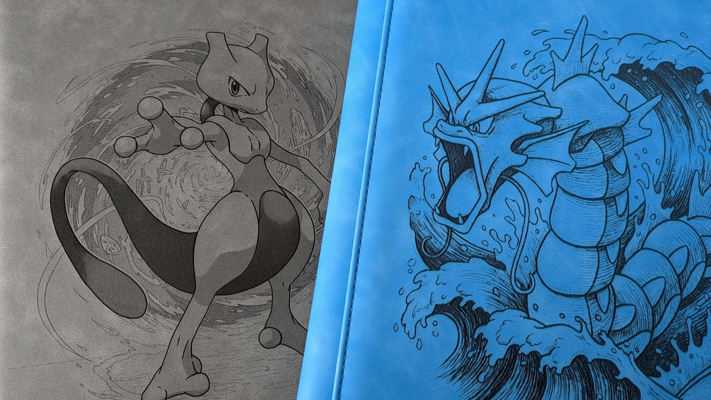 Classeurs avec gravures personnalisées pour cartes Pokémon de collection