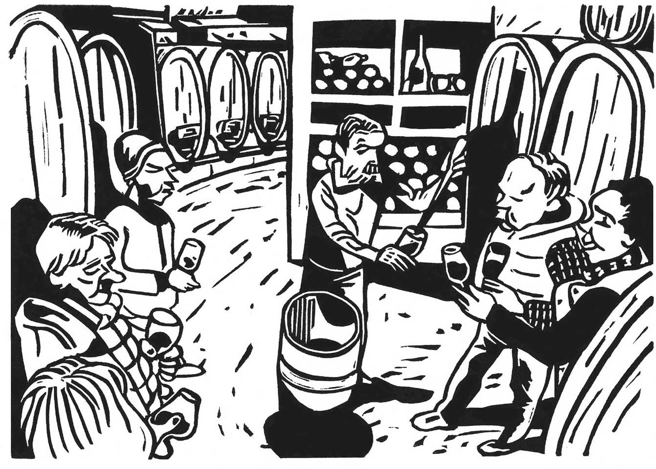 Quentin Préaud en démonstration d'impression de linogravures sur ijin machine modèle P27