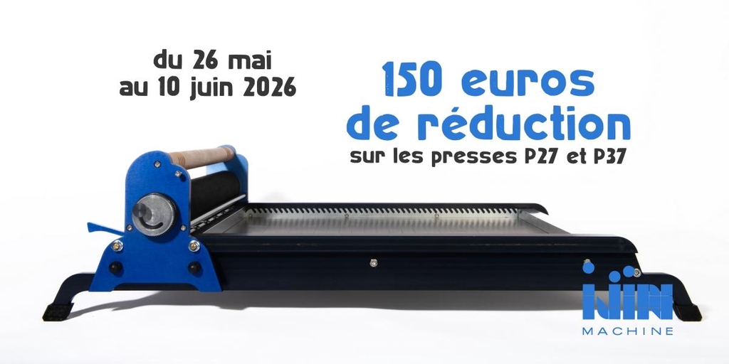 150 euros de réduction immédiate sur les presses de linogravure ijin machine.