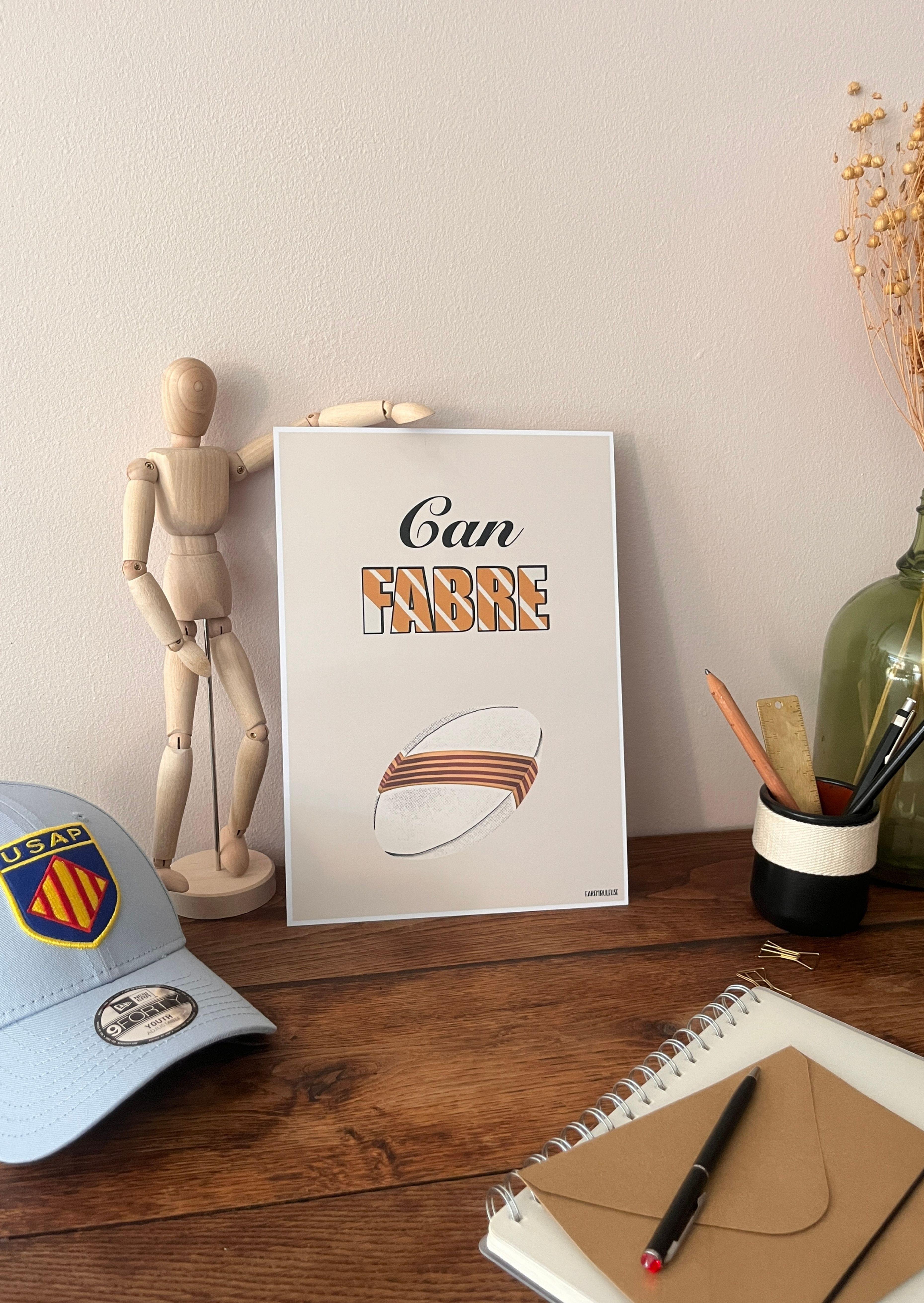 affiche catalane personnalisable avec votre nom de famille CAN - fabrication artisanale