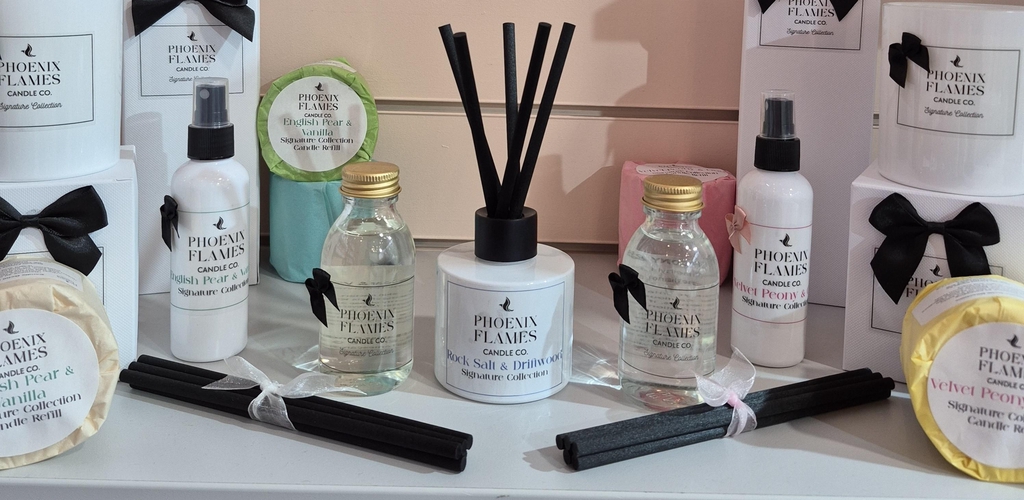 Our Luxury Signature Collection of Candles, Reed Diffusers, Room Sprays