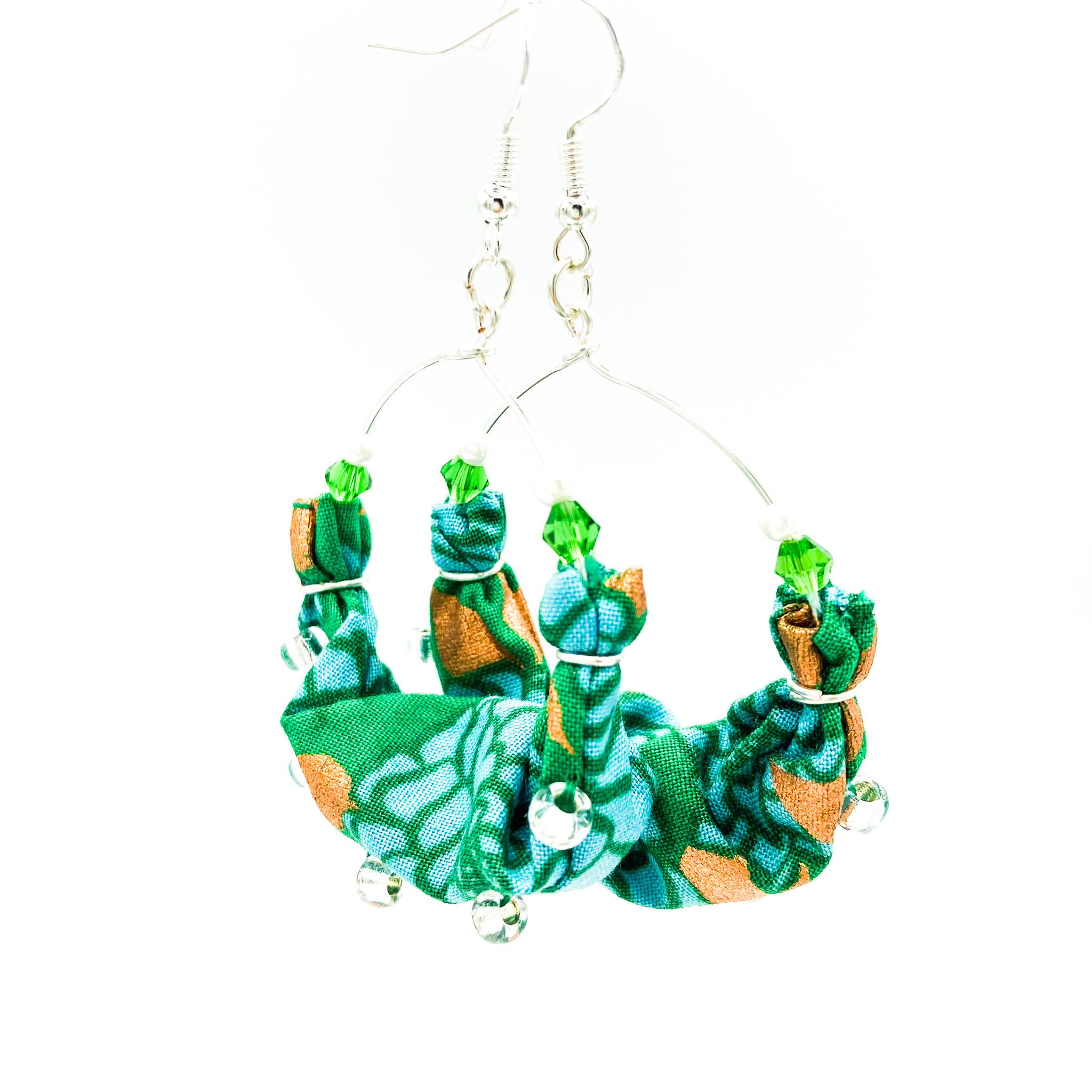 Textile Jewellery - earrings, rings, bracelets by Wee Joys