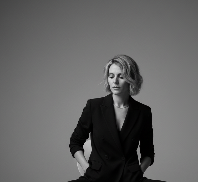 Image en noir et blanc montrant une femme assise portant un blazer sombre, sur un fond neutre. Le visuel accompagne un texte présentant la fondatrice et formatrice de l’institut, mettant en avant l’expérience, l’écoute et l’accompagnement personnalisé proposés. »
5. Mots-clés SEO associés
institut beauté Drap
expertise esthétique
portrait professionnel institut
accompagnement beauté personnalisé
présentation fondatrice institut