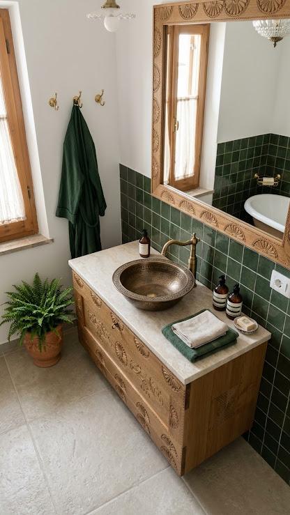 Sotto lavabo in arte Sarda