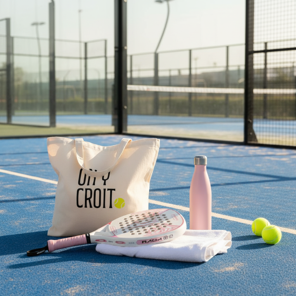 tote bag en ecru avec message de motivation on y croit