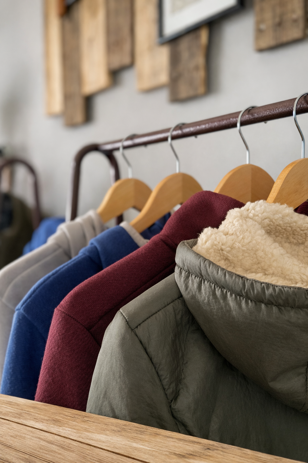 dettaglio cappotto Oropando in neoprene e peluche interno per donna