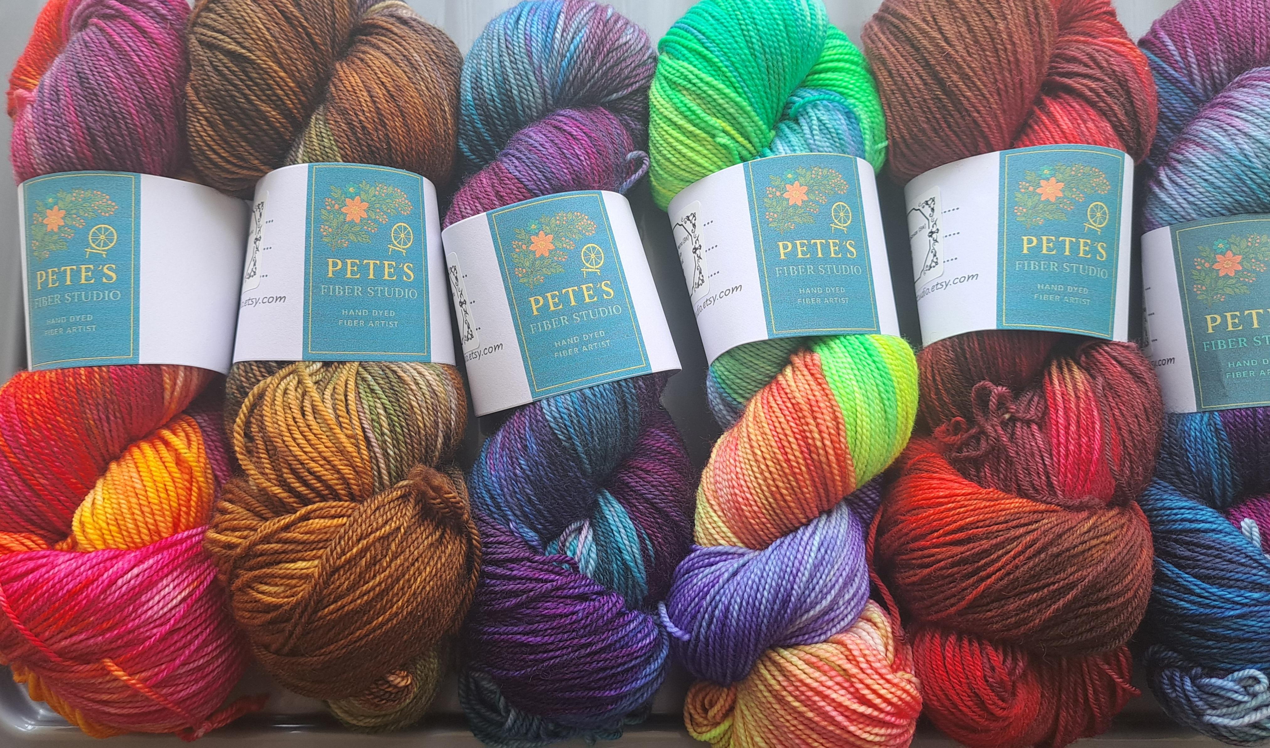 Hand dyed yarns