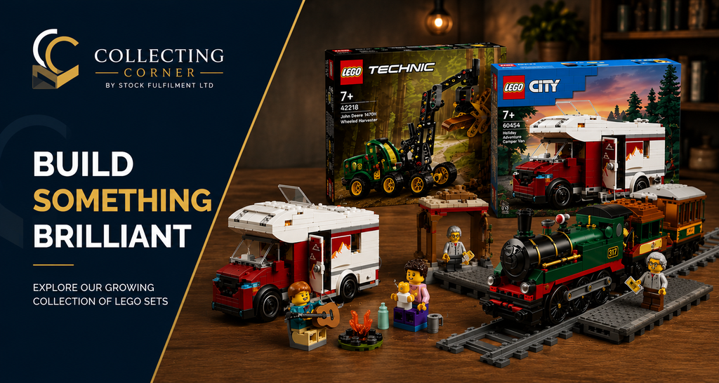 Collecting Corner LEGO collection featuring LEGO City, LEGO Technic and Vintage Steam Train sets