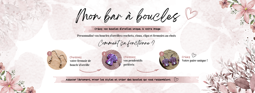 💎 Personnalisez vos boucles d'oreilles : crochets, clous, clips et fermoirs au choix