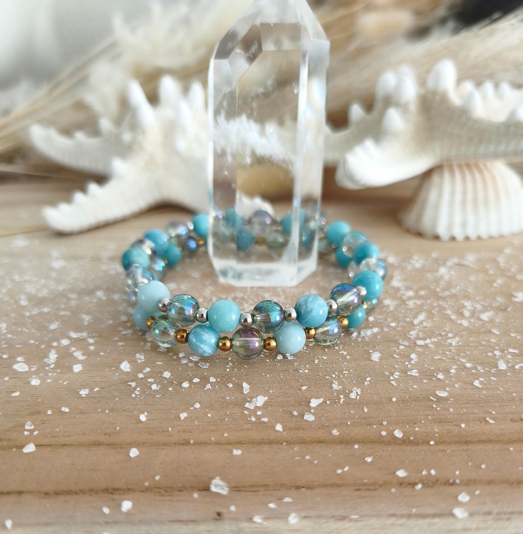 Collection bracelets en Turquoise du Pérou et Larimar