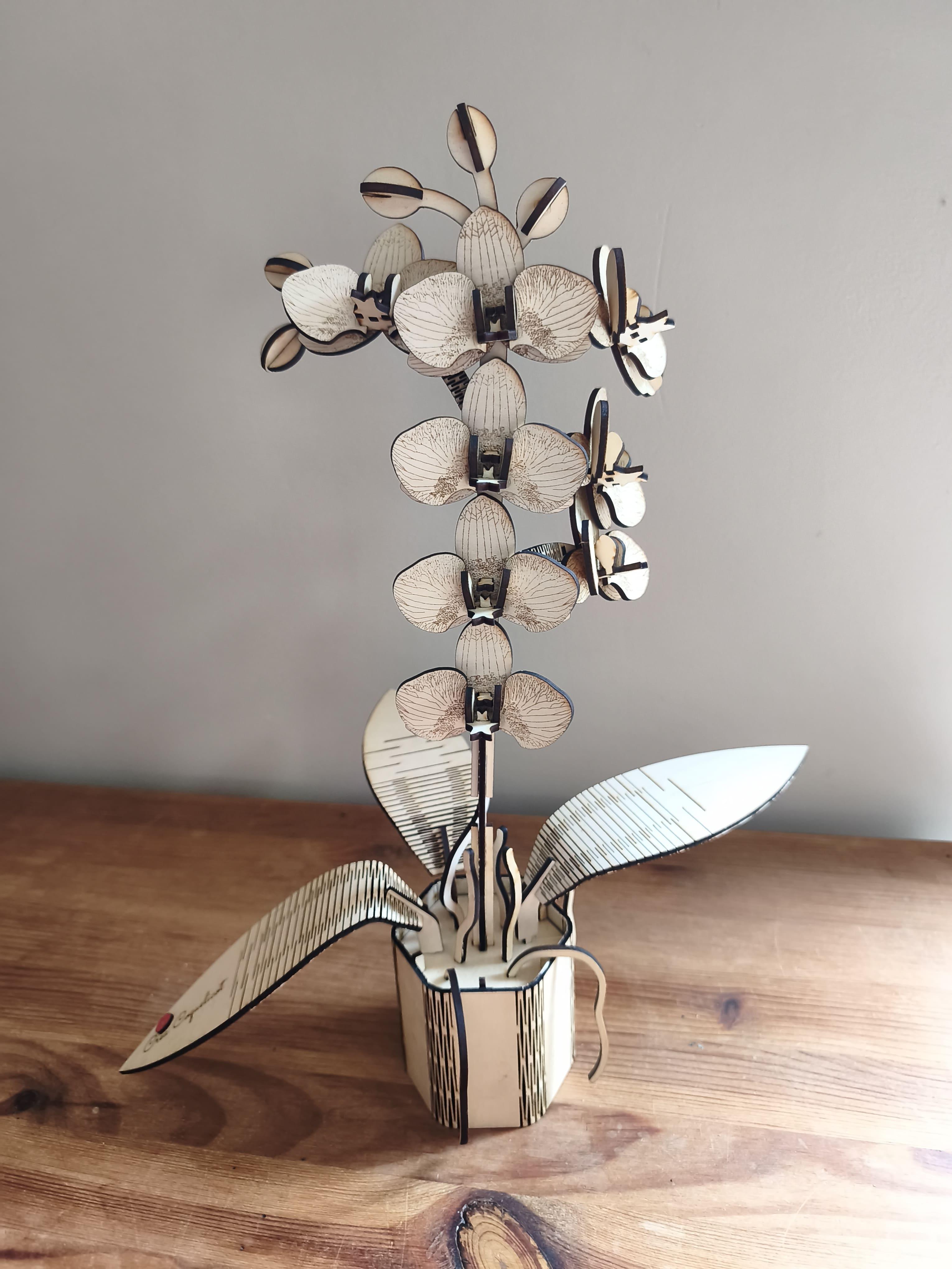 orchidée en bois creacoquelicot