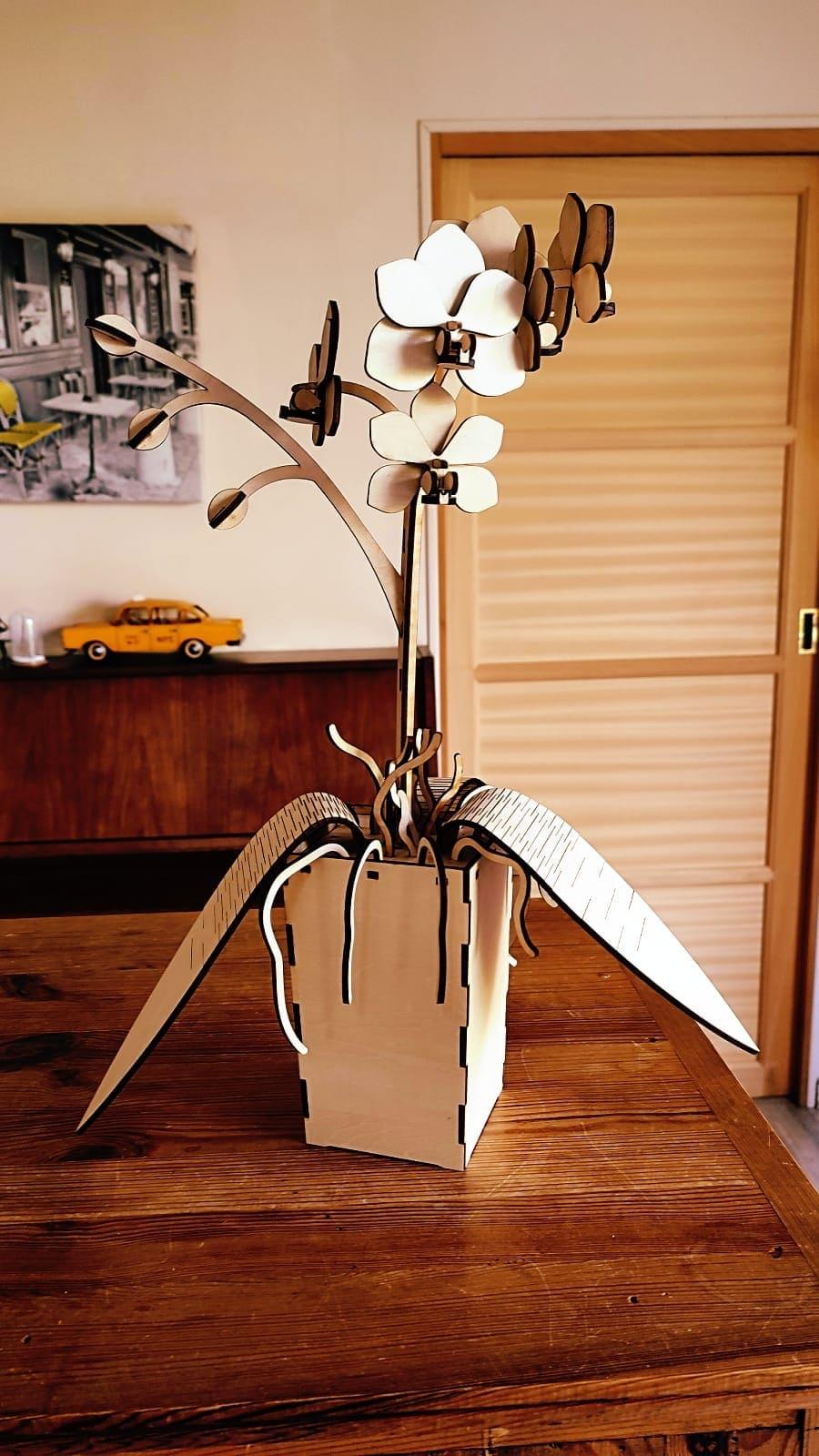 creacoquelicot orchidée en bois idoya