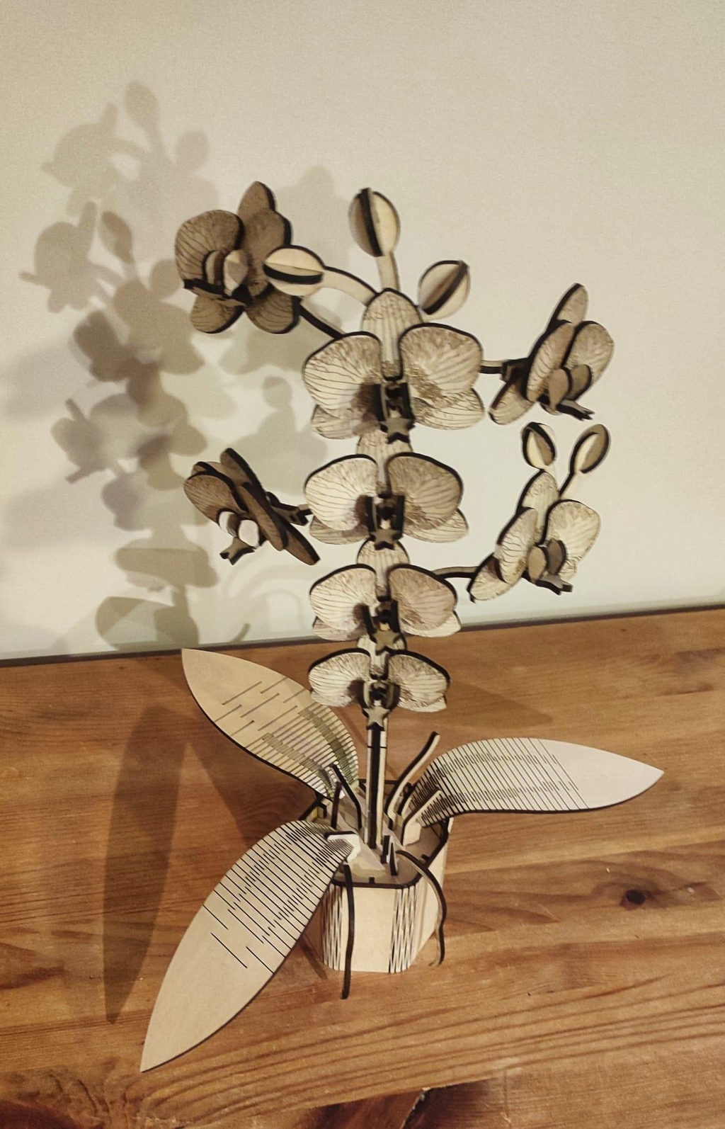 Fleur 3D en bois 