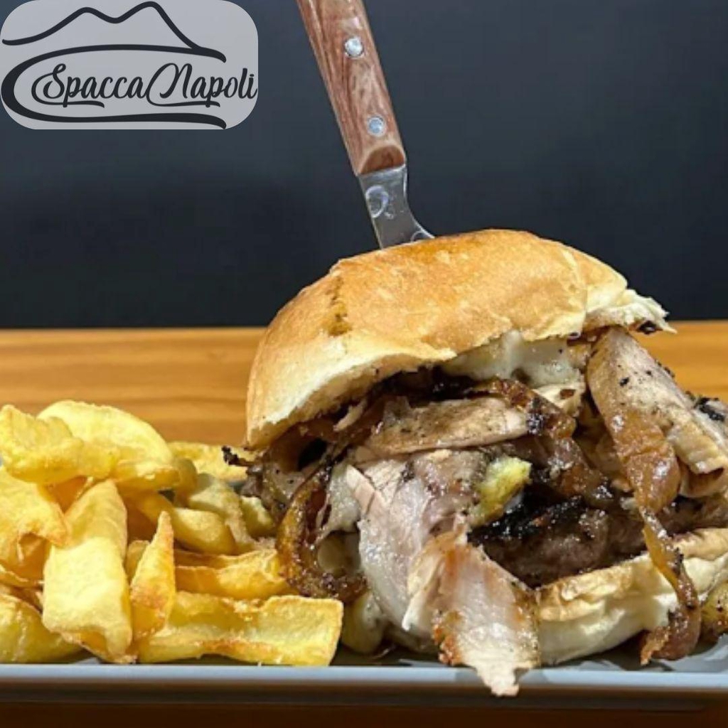 hamburger di scottona in bun artigianale da pizzeria spaccanapoli a brindisi