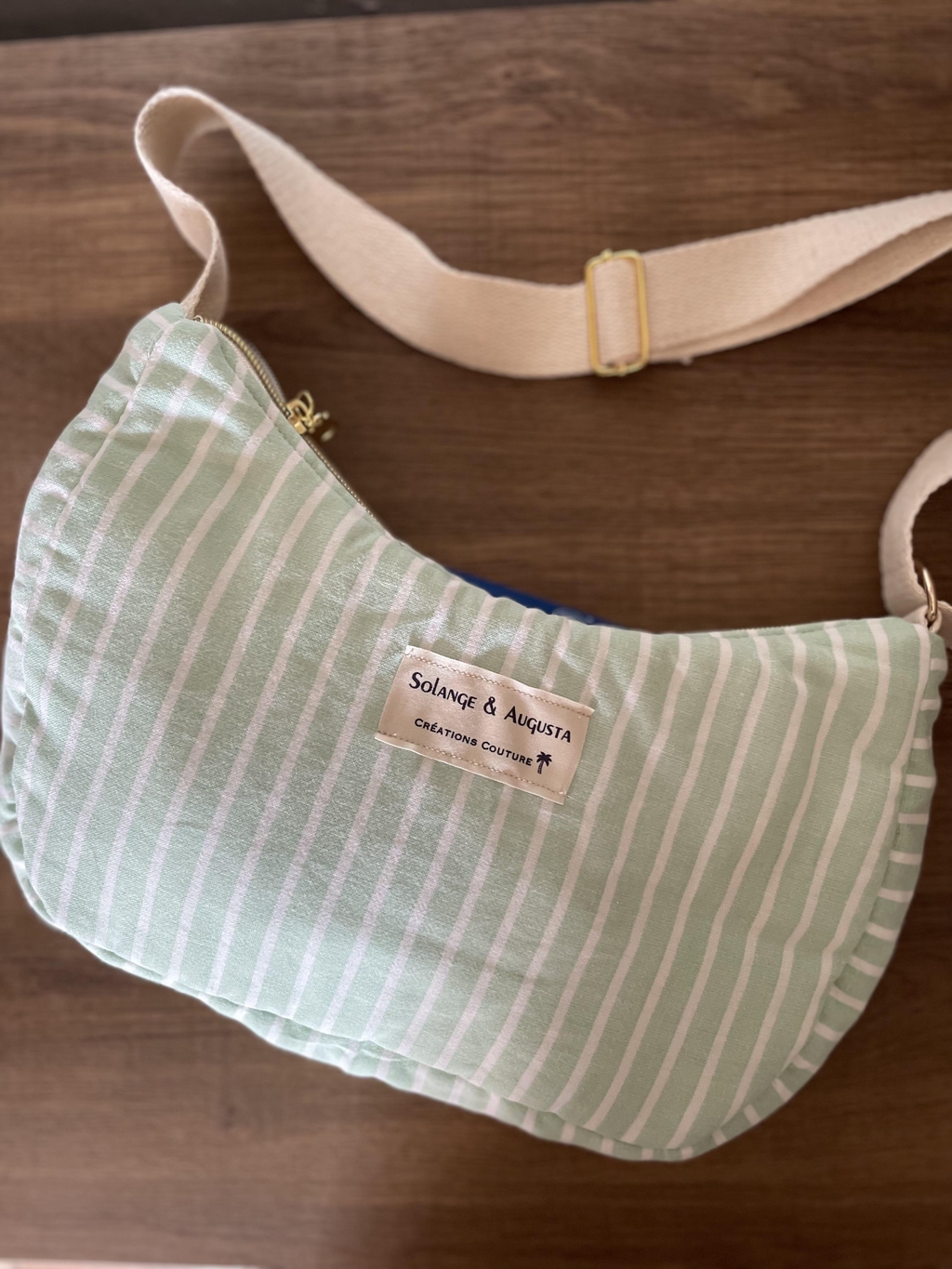 Sac bandoulière motif pied-de-poule 