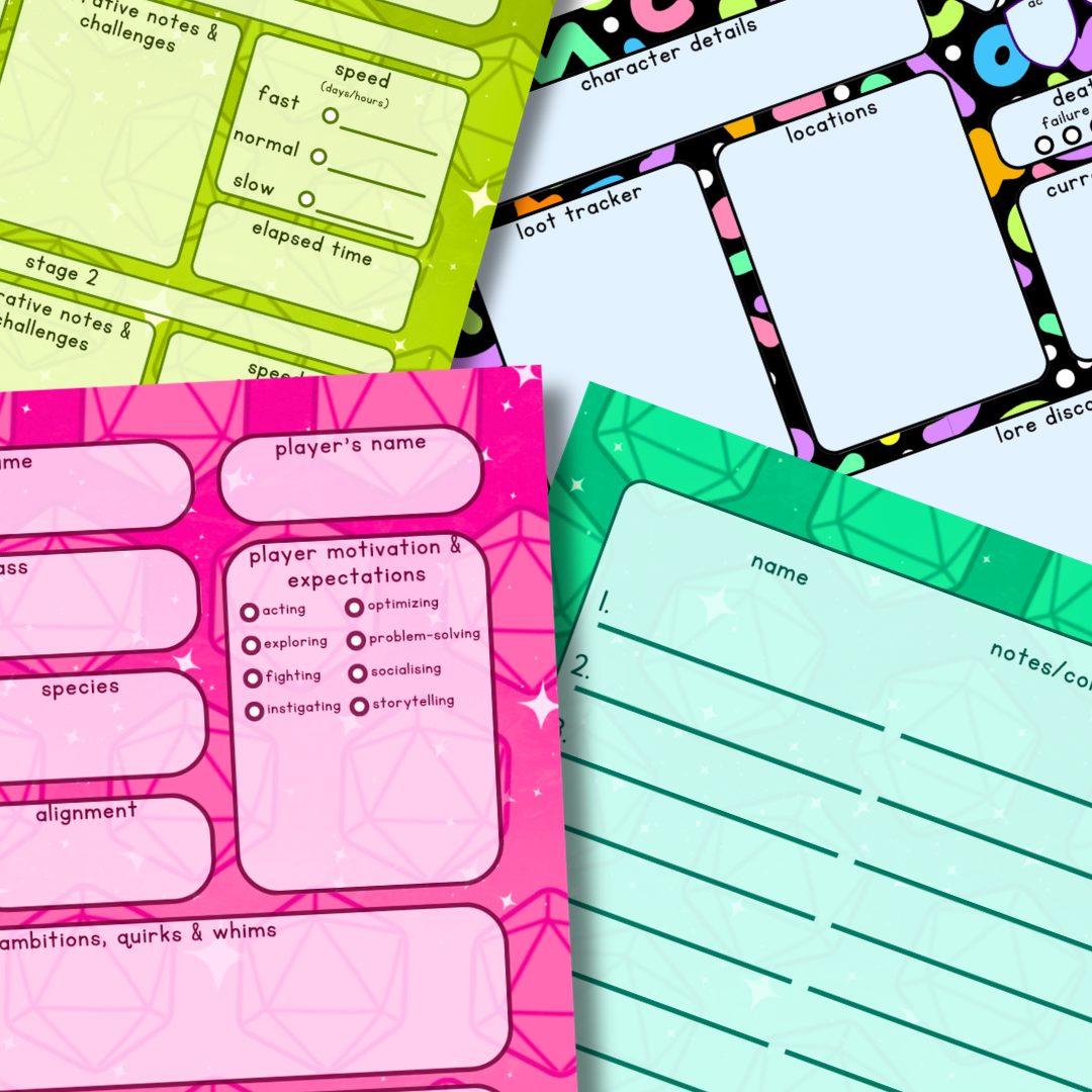 TTRPG Stationery
