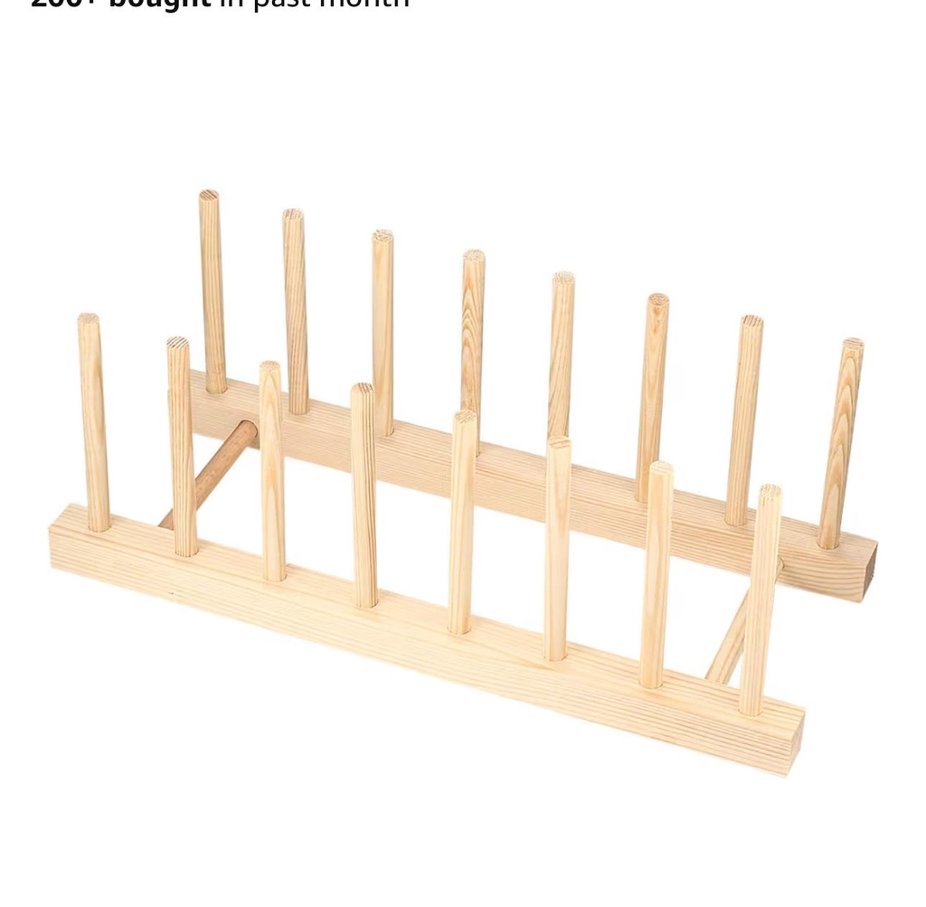 Wooden Plate Rack for print or greeting card display