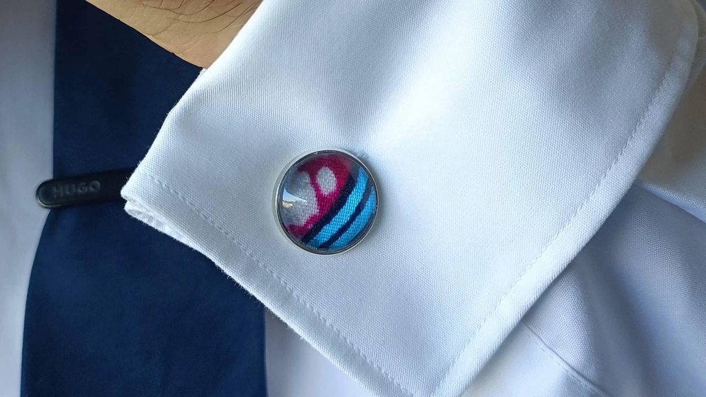 Boutons de manchette artisanaux en wax – créations By Ninette