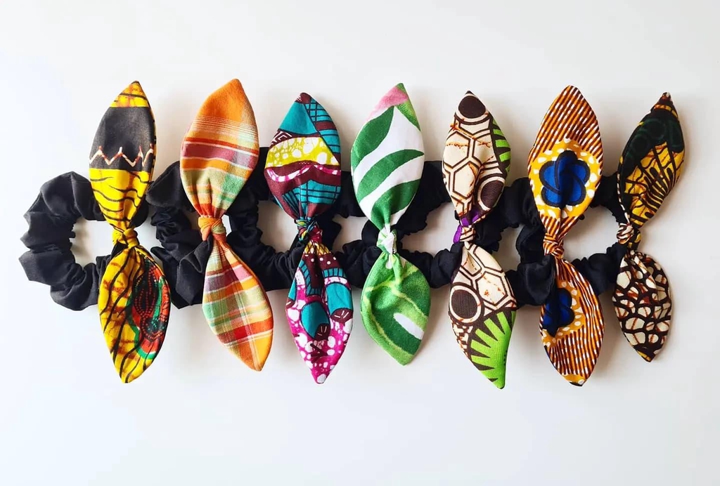 Chouchoux en wax faits main – accessoires colorés By Ninette