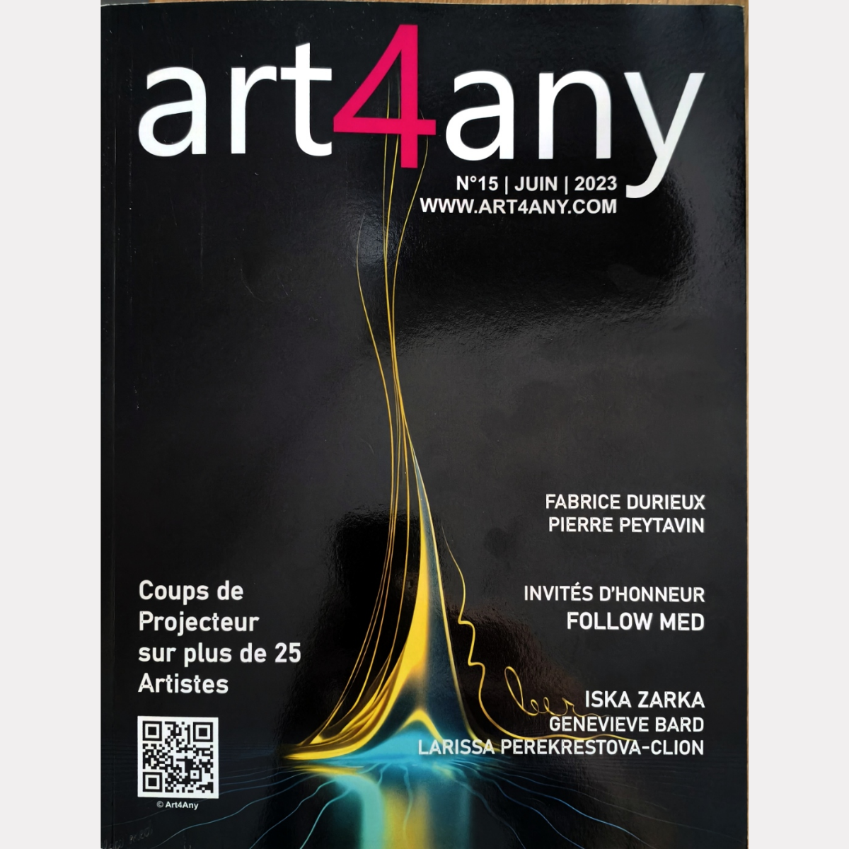 Couverture du magazine Art4Any n°15 de juin 2023 présentant une publication consacrée à Tony Debs