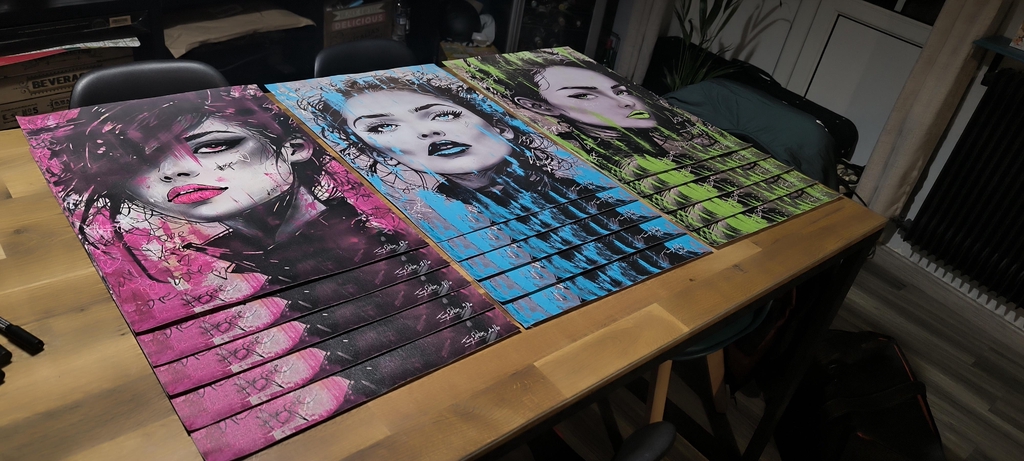 Tirages d’art sur toile de Tony Debs issus de ses œuvres originales.